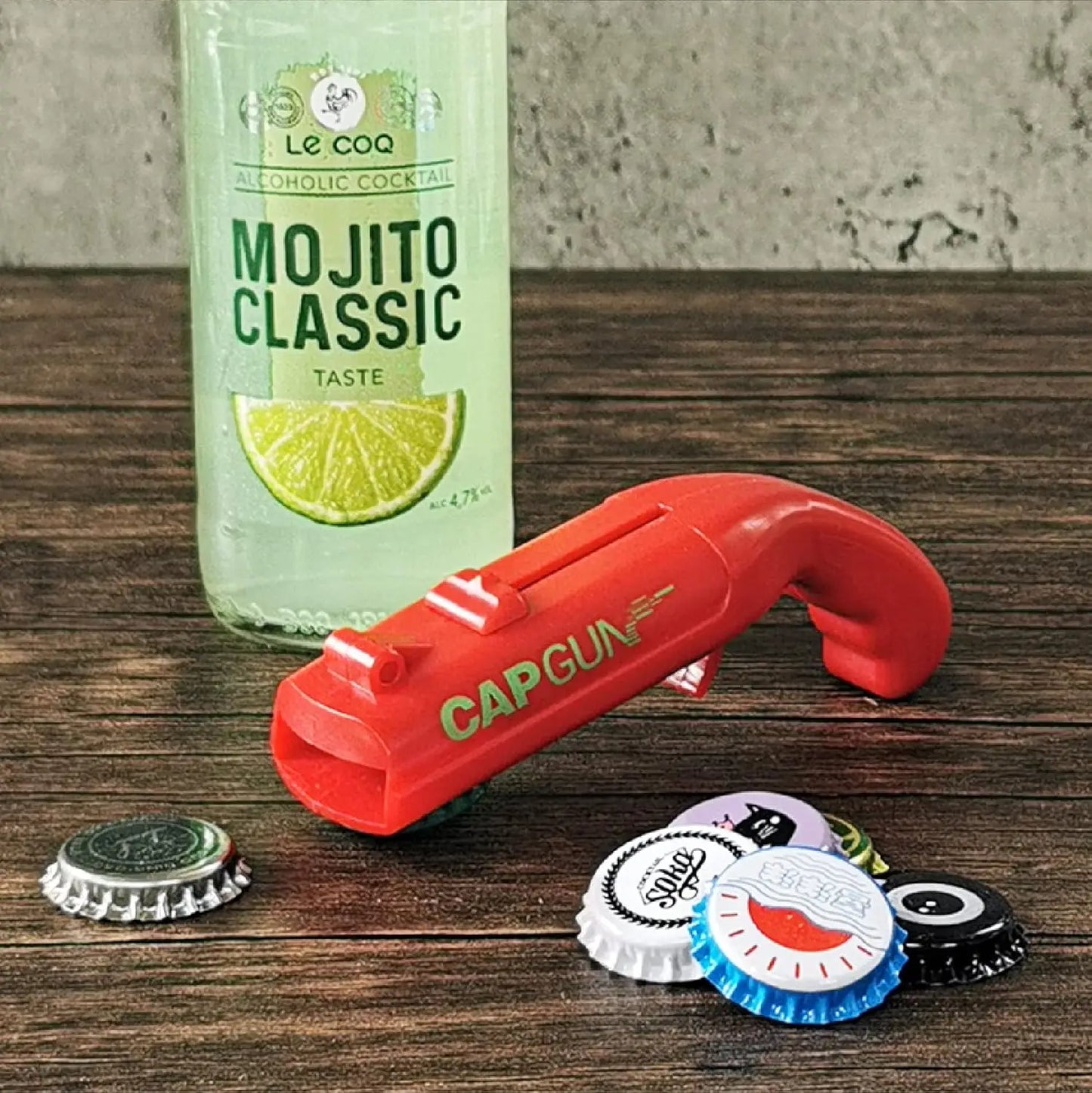 Interactive Spring-Loaded Cap Launcher Opener