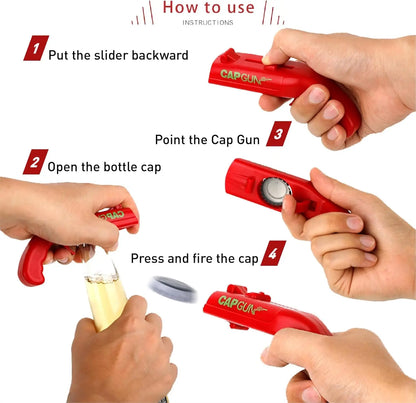 Interactive Spring-Loaded Cap Launcher Opener